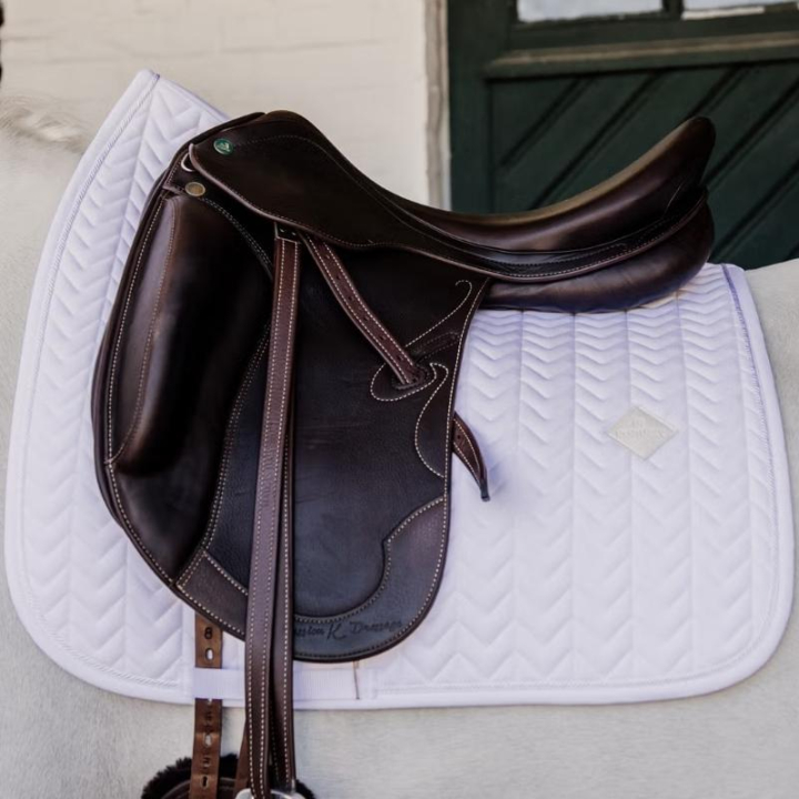 Dressage Saddle Pad Fishbone White in the group Horse Tack / Saddle Pads / Dressage Saddle Pad at Equinest (4257402DRWH_r)