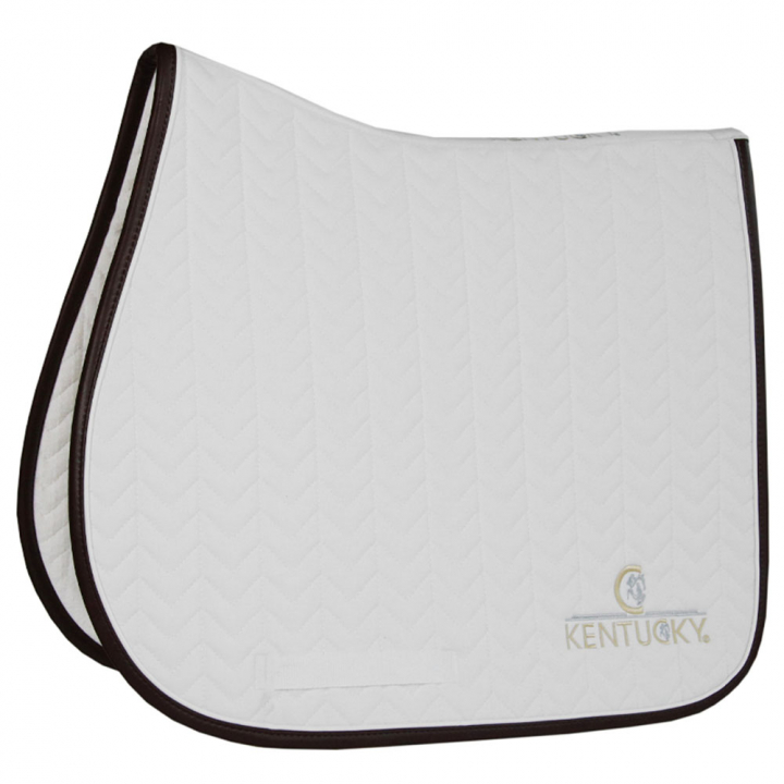 Saddle Pad Leather Fishbone White in the group Horse Tack / Saddle Pads / All-Purpose & Jumping Saddle Pads at Equinest (4257602SJWH_r)