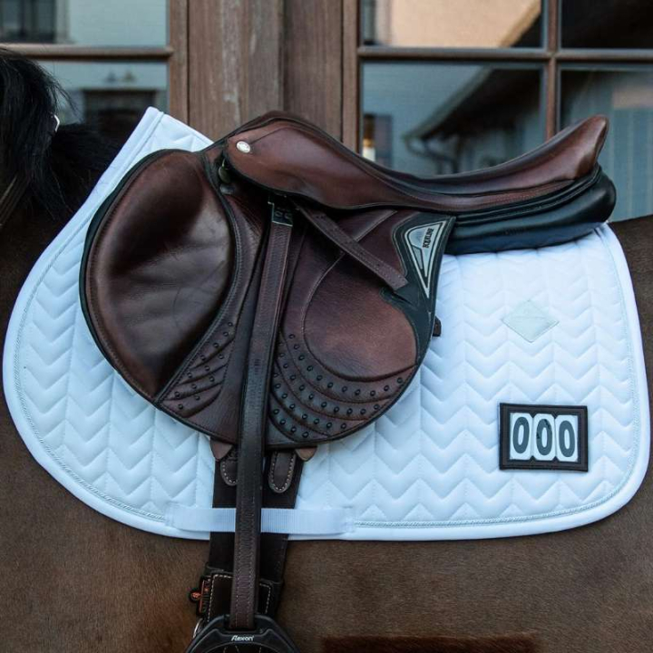 Saddle Pad Fishbone Competition White in the group Horse Tack / Saddle Pads / All-Purpose & Jumping Saddle Pads at Equinest (4258202SJWH_r)