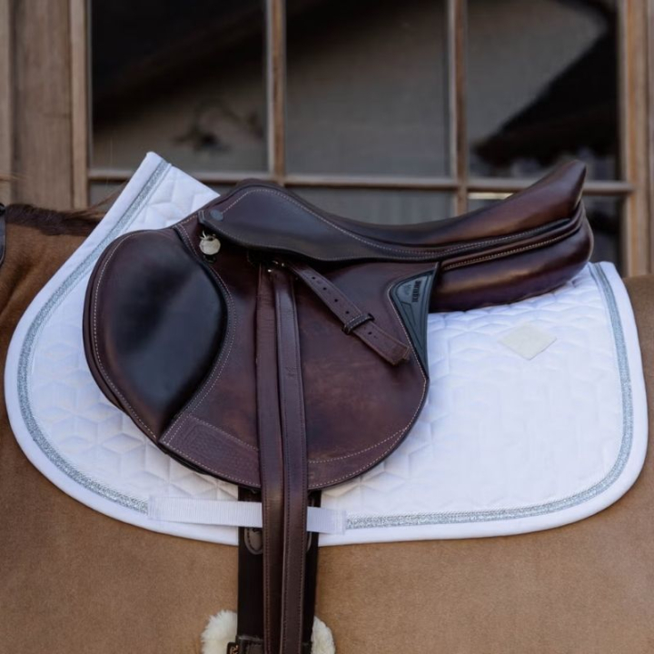 Saddle Pad Glitter Rope White/White in the group Horse Tack / Saddle Pads / All-Purpose & Jumping Saddle Pads at Equinest (425840202SJWHWH_r)