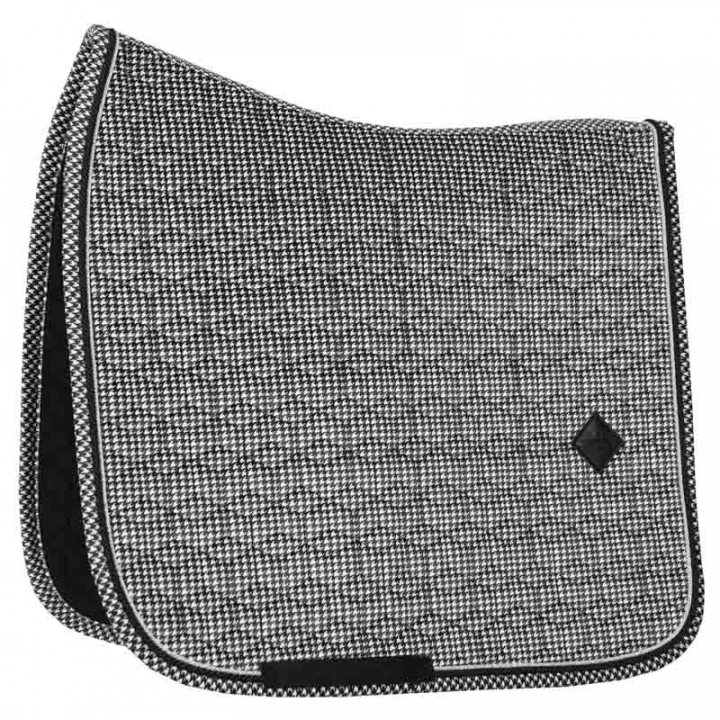 Dressage Saddle Pad Pied-de-Poule Black in the group Horse Tack / Saddle Pads / Dressage Saddle Pad at Equinest (4258501DRBA_r)