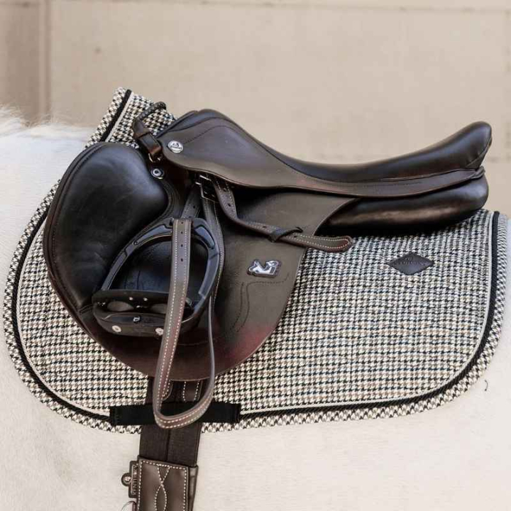 Saddle Pad Pied-de-Poule Brown in the group Horse Tack / Saddle Pads / All-Purpose & Jumping Saddle Pads at Equinest (4258505SJBR_r)