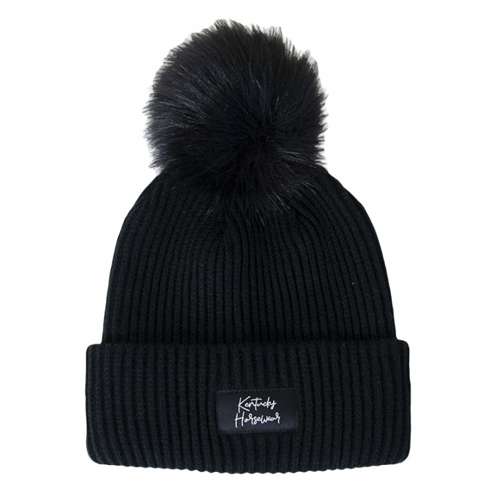 Beanie Hat Pompom Black in the group Equestrian Clothing / Hats & Caps / Hats at Equinest (42592SV)