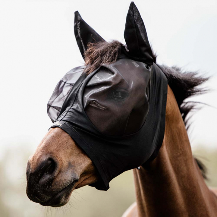 Fly Mask Slim Fit Black in the group Fly Protection / Fly Masks & Nose Nets at Equinest (42604Sv_r)