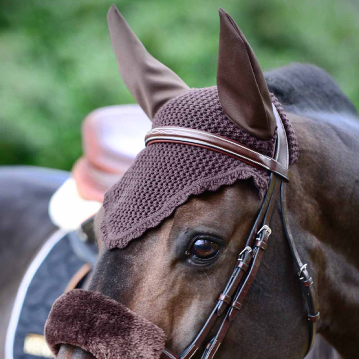 Ear Bonnet Brown in the group Horse Tack / Bonnets at Equinest (4260505FBR_r)