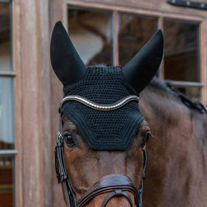 Fly Ear Bonnet Wellington Soundless Black in the group Horse Tack / Bonnets at Equinest (42609Sv_r)