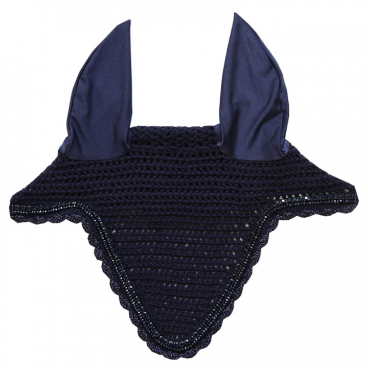Ear Bonnet Long Stone & Pearl Dark Navy in the group Horse Tack / Bonnets at Equinest (4261633FDNA_r)