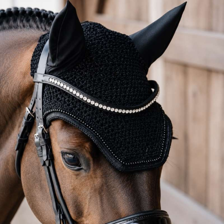 Ear Bonnet Wellington Glitter Black in the group Horse Tack / Bonnets at Equinest (4261801FBA_r)