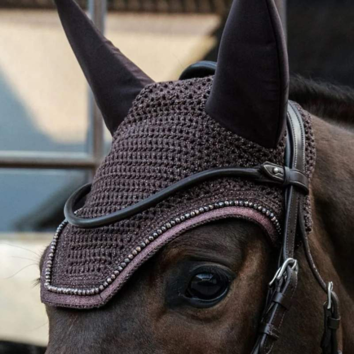 Ear Bonnet Wellington Glitter Soundless Brown in the group Horse Tack / Bonnets at Equinest (4261905FBR_r)