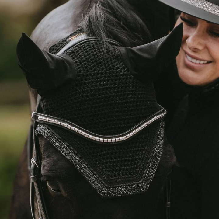 Ear Bonnet Wellington Glitter Stone Black in the group Horse Tack / Bonnets at Equinest (4262401FBA_r)