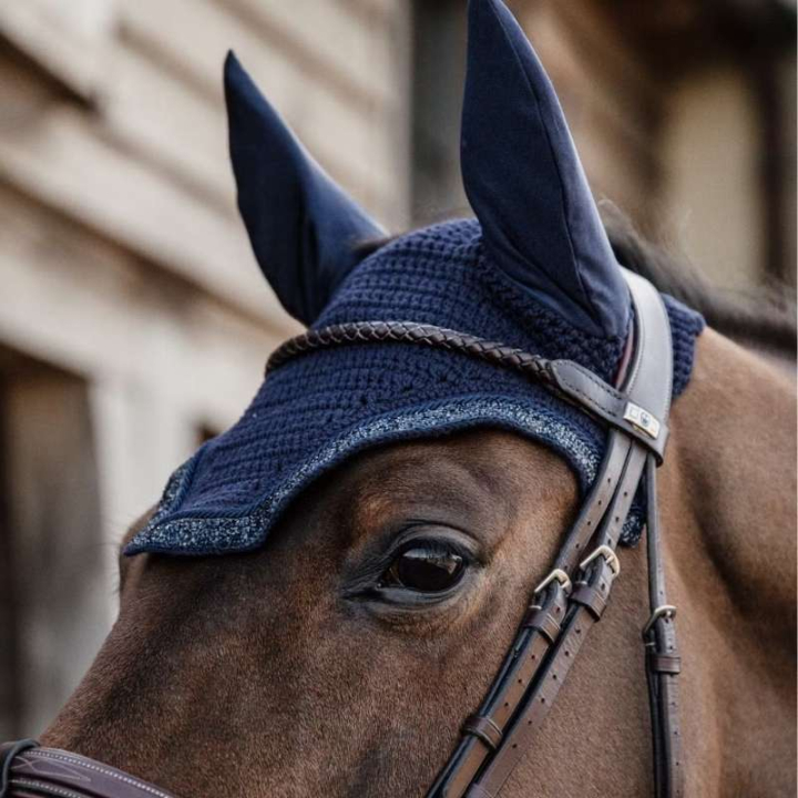 Ear Bonnet Wellington Glitter Stone Dark Navy in the group Horse Tack / Bonnets at Equinest (4262433FDNA_r)