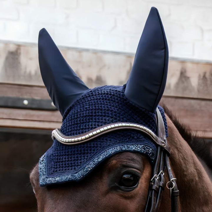 Ear Bonnet Wellington Glitter Stone Soundless Dark Navy in the group Horse Tack / Bonnets at Equinest (4262533FDNA_r)