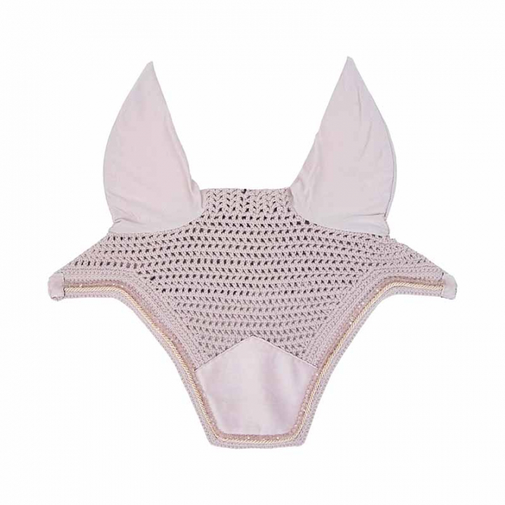 Fly Ear Bonnet Wellington Velvet Pearls Pink in the group Horse Tack / Bonnets at Equinest (42629Rs_r)