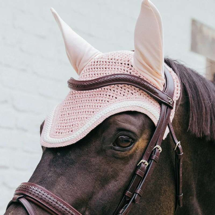 Ear Bonnet Wellington Plaited Cord Light Rose in the group Horse Tack / Bonnets at Equinest (4265950FLPI_r)