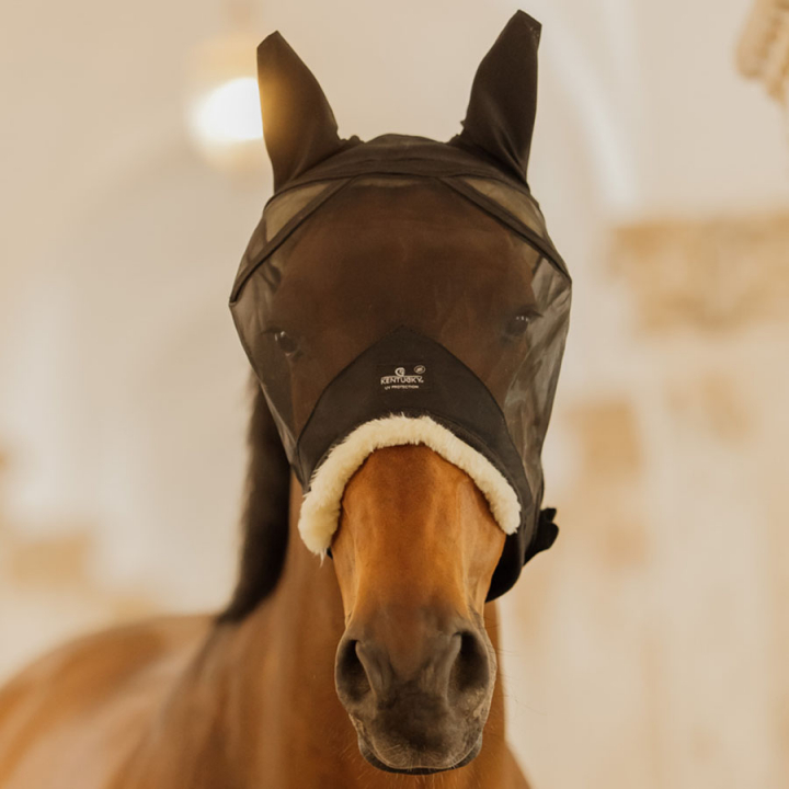 Fly Veil with Ears Skin Friendly Black in the group Fly Protection / Fly Masks & Nose Nets at Equinest (4266401COBBA_r)
