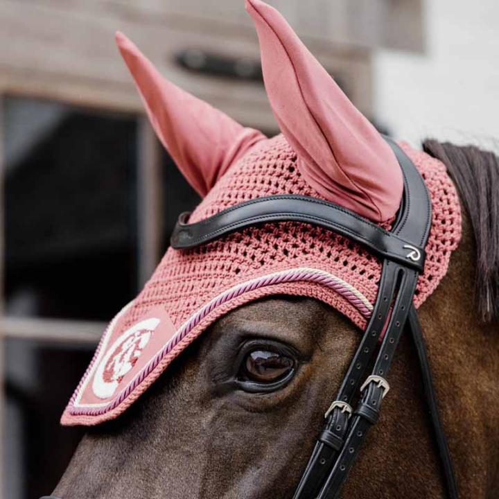 Ear Bonnet Wellington 3D Logo Rope Fuchsia in the group Horse Tack / Bonnets at Equinest (4266916FFU_r)