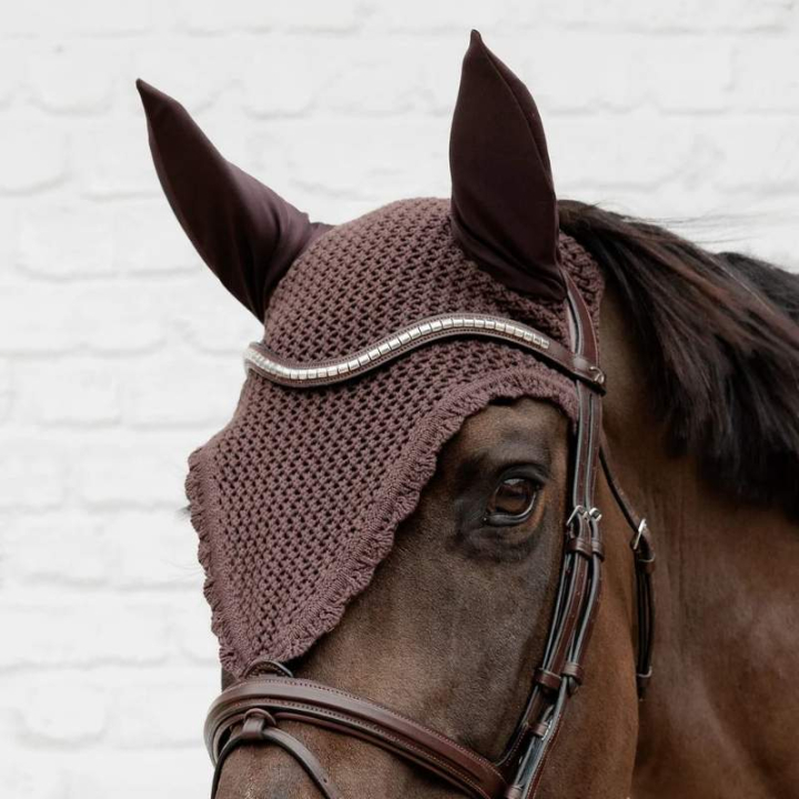 Long Ear Bonnet Loop Soundless Brown in the group Horse Tack / Bonnets at Equinest (4267305FBR_r)
