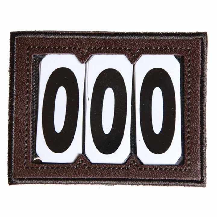 Number tag PVC Velcro 3 Numbers Brown in the group Horse Tack / Horse Tack Accessories / Competition Numbers at Equinest (42683053BR-3)