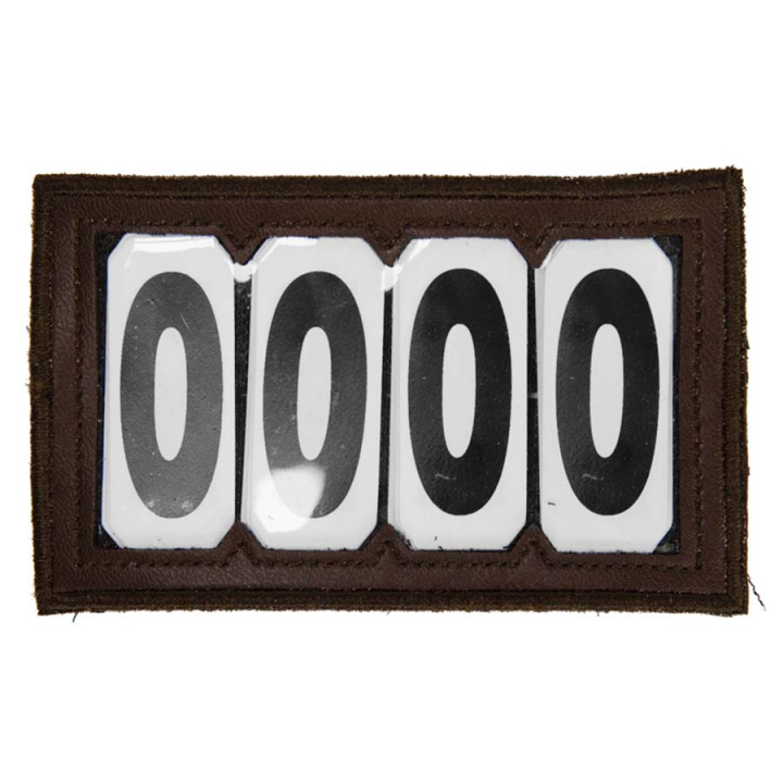 Number tag PVC Velcro 4 Numbers Brown in the group Horse Tack / Horse Tack Accessories / Competition Numbers at Equinest (42683053BR-4)