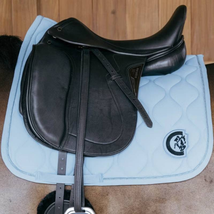 Dressage Saddle Pad Wave 3D Logo Light Blue in the group Horse Tack / Saddle Pads / Dressage Saddle Pad at Equinest (4271861DRLBL_r)
