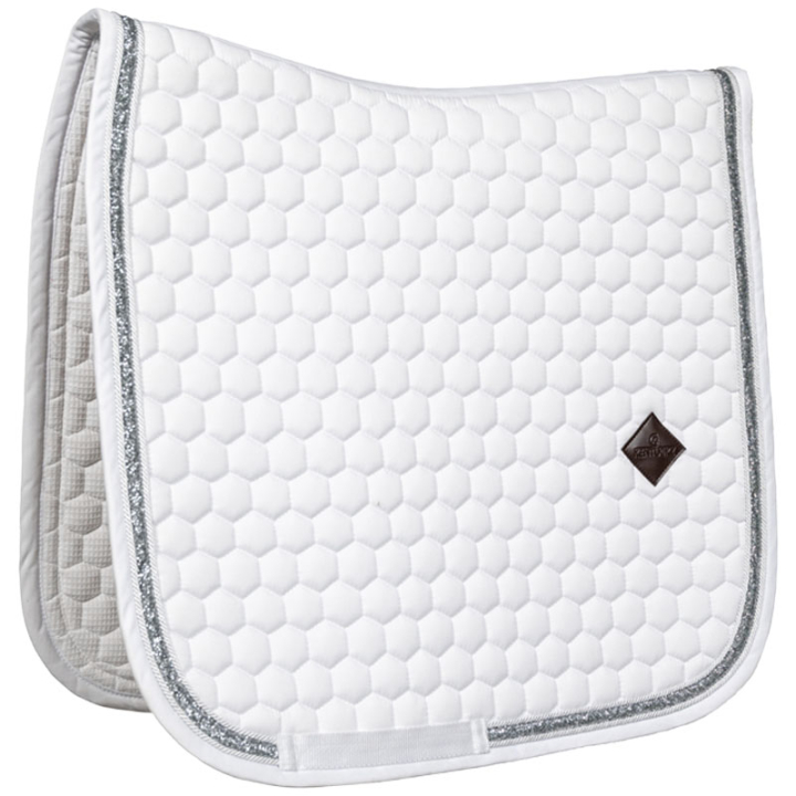 Dressage Saddle Pad Glitter Band White/Silver in the group Horse Tack / Saddle Pads / Dressage Saddle Pad at Equinest (427300242DRWHSI_r)