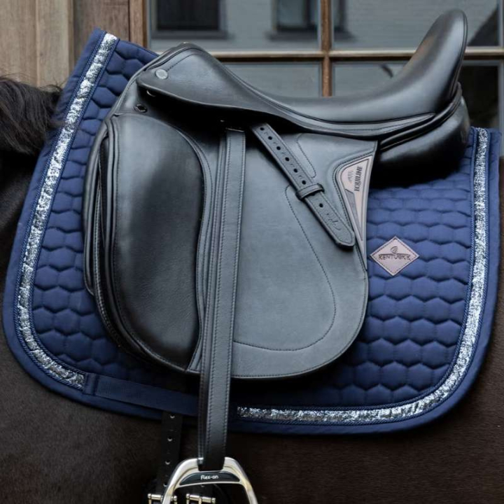 Dressage Saddle Pad Glitter Band Navy Blue in the group Horse Tack / Saddle Pads / Dressage Saddle Pad at Equinest (4273003DRNA_r)