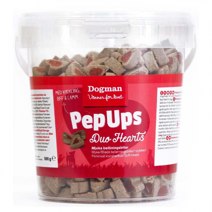 Dog Treats PepUps Duo Hearts in the group Dog / Dog Treats & Dog Bones at Equinest (473015)