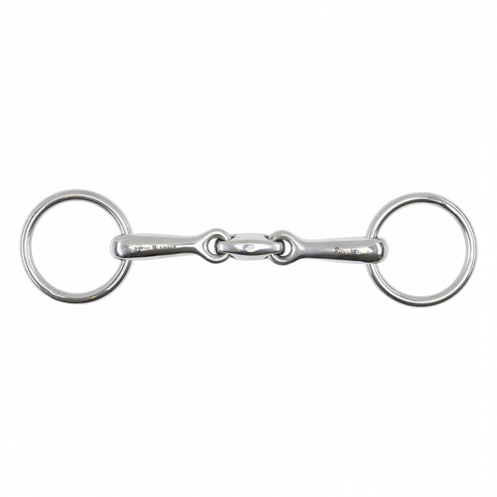 Double Jointed Lock-Up Bit with Loose Rings HG in the group Horse Tack / Bits / Snaffle Bits at Equinest (47632SI)