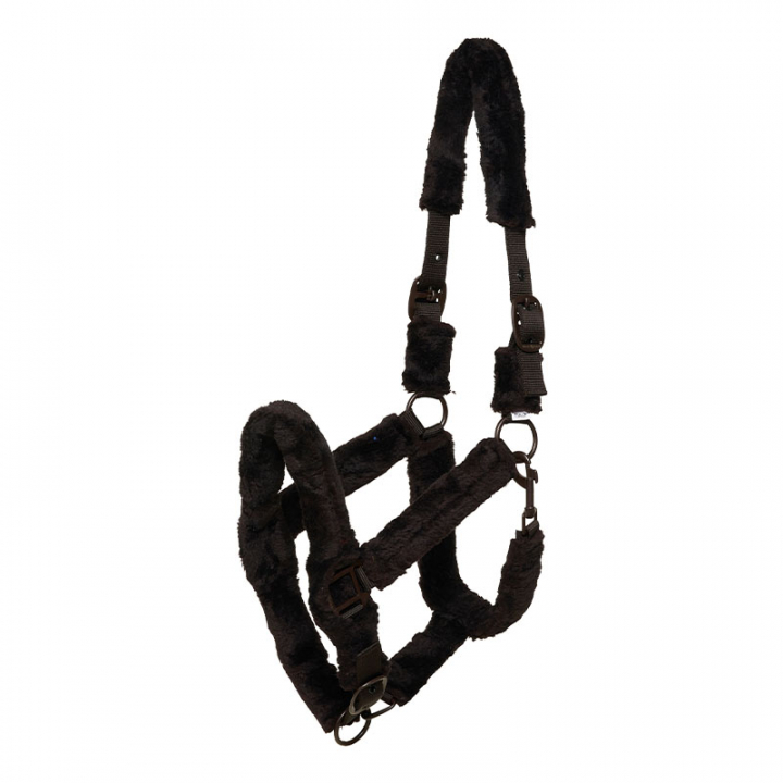 Bridle Clint Fauxfur HG Dark Brown in the group Horse Tack / Halters / Fabric & Nylon Halters at Equinest (47934BR)