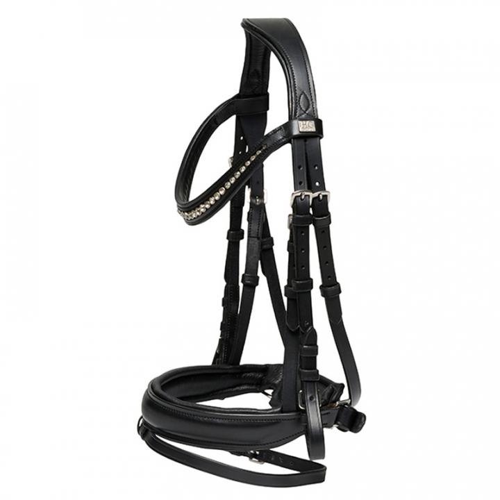 Bridle with Reins Cryll Pull-Back Flash 0Black in the group Horse Tack / Bridles & Browbands / Bridles at Equinest (501615001BA)