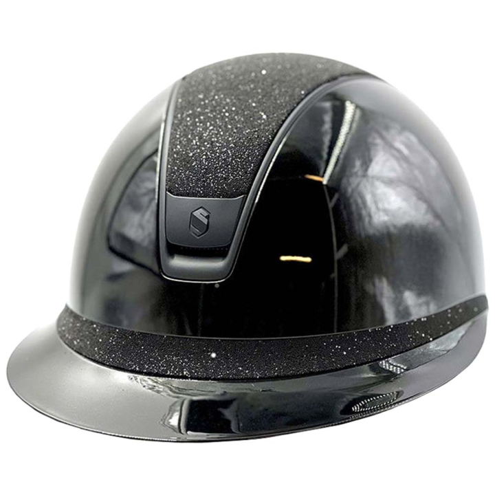 Riding Helmet Miss Shield 2.0 Glossy Crystal Fabric Matt Trim Black in the group Riding Equipment / Riding Helmets / Wide Peak Riding Helmets at Equinest (50227BLACKBLACBA_r)