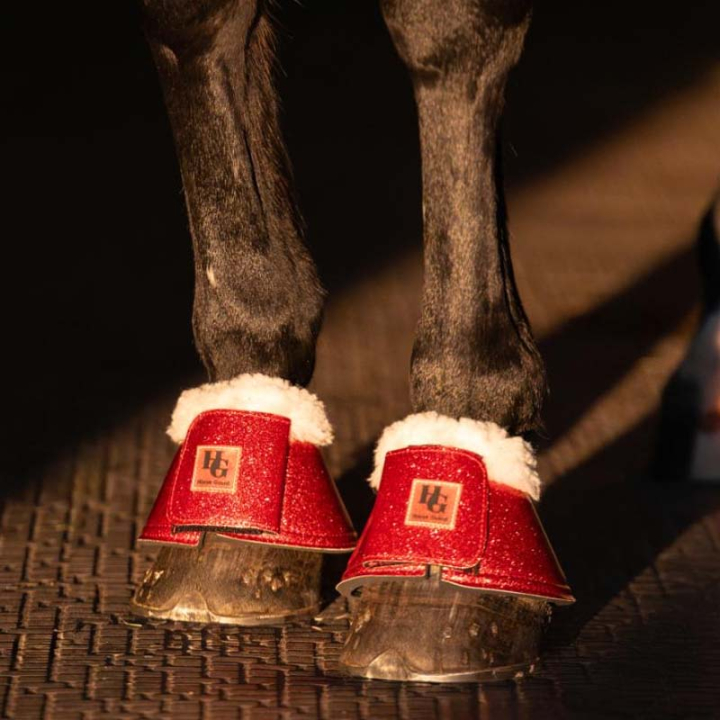 Boots with Fur Lulu Christmas Glitter HG Red/White in the group Holidays & Masquerade at Equinest (504411004RE)