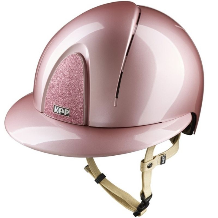 Riding Helmet Smart Nova Metal Polish Polo Star Cream Strap Pink/Pink in the group Riding Equipment / Riding Helmets / Wide Peak Riding Helmets at Equinest (51090044141402PKPK_r)