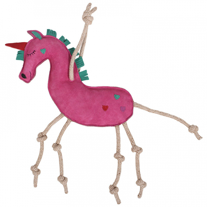 Horse Toy Unicorn in Suede ECO Pink in the group Stable & Paddock / Horse Toys at Equinest (5190PI)