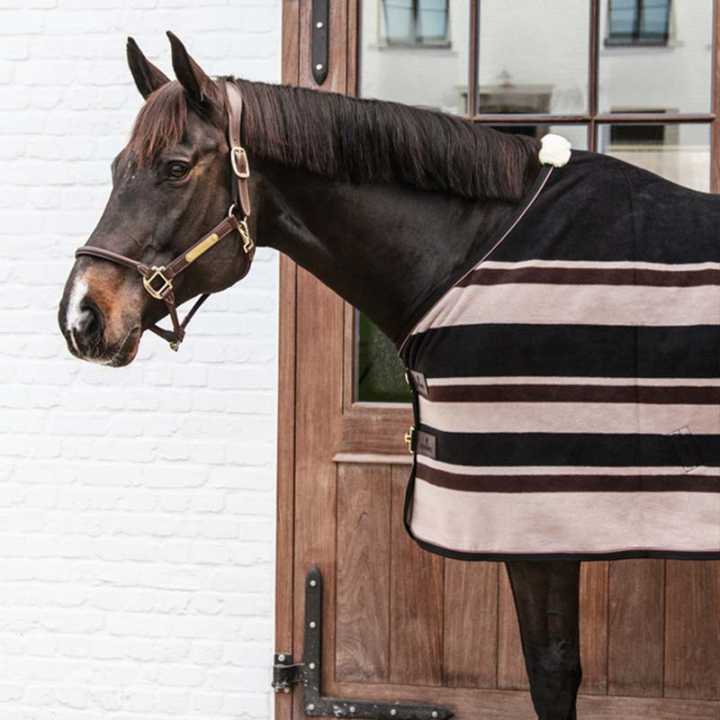 Fleece Rug Heavy Stripes Brown in the group Horse Rugs / Fleece Rugs at Equinest (52147BR_r)