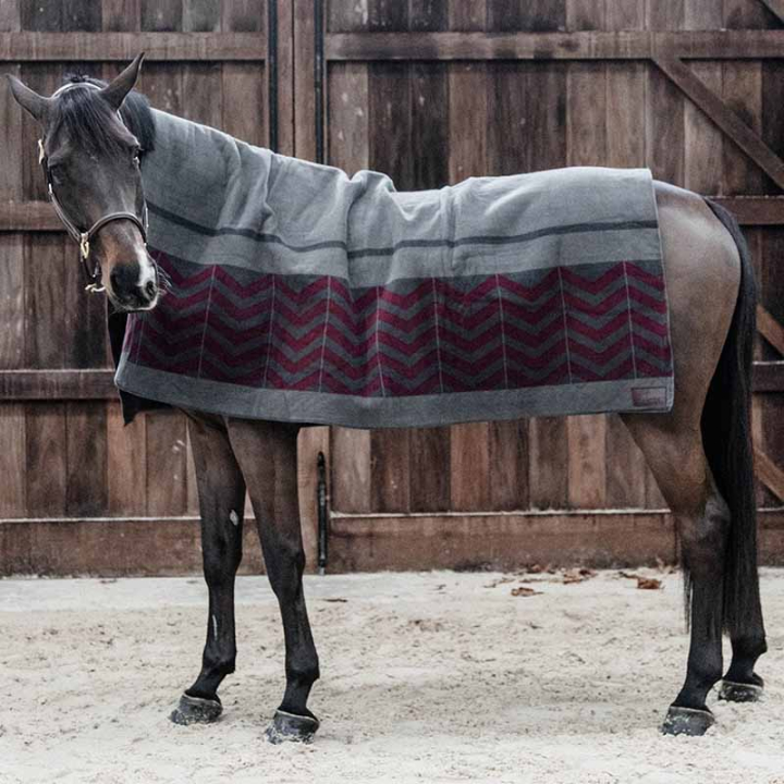 Fleece Rug Heavy Square Fishbone Bordeaux in the group Horse Rugs / Fleece Rugs at Equinest (52170Vn_r)