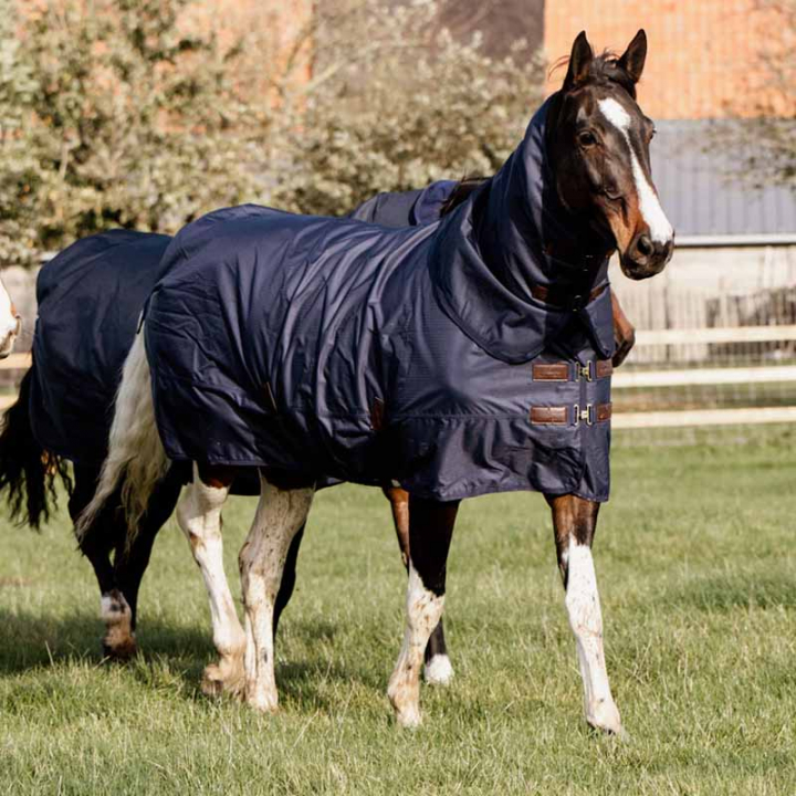 Turnout Rug with Neck All Weather Quick Dry Fleece G Navy Blue in the group Horse Rugs / Turnout Rugs / Rain Sheets at Equinest (52179NA_r)