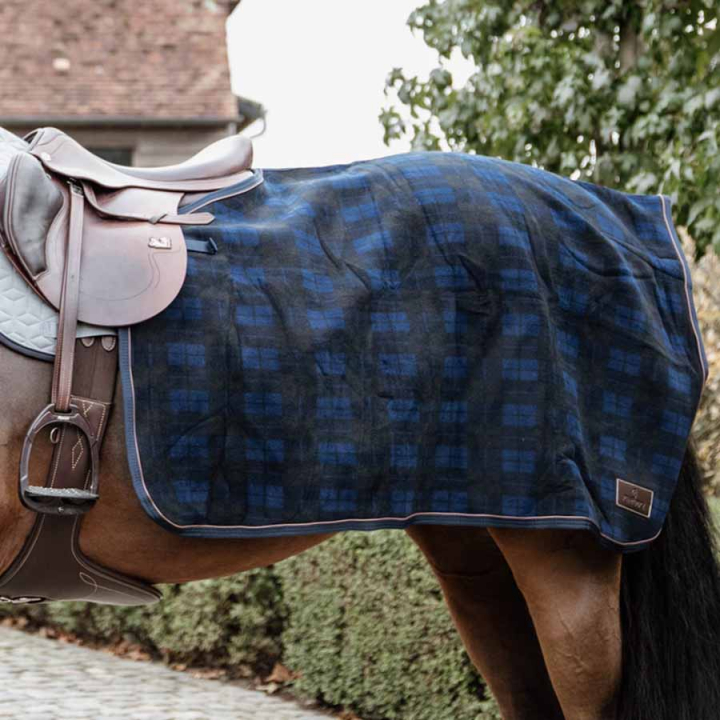 Quarter Rug Heavy Fleece Check Printing Navy Blue/Black in the group Horse Rugs / Exercise Sheets at Equinest (52208nan_r)