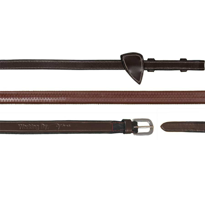 Rubber Reins 13mm WC Brown in the group Horse Tack / Reins / Rubber Reins at Equinest (5230261_B_r)