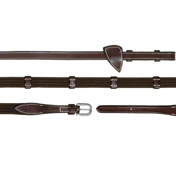 Webbed Reins 16mm WC Brown in the group Horse Tack / Reins / Webbed Reins at Equinest (5230267-1_B_r)