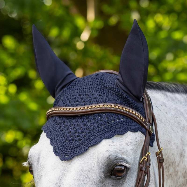 Ear Bonnet Florence Navy Blue in the group Horse Tack / Bonnets at Equinest (5316NA)