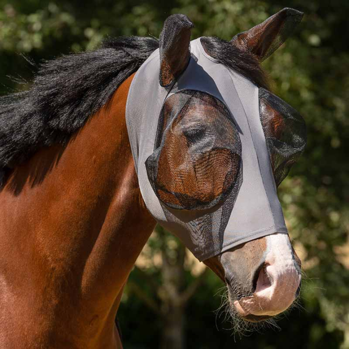 Fly Veil Super Bug Grey in the group Fly Protection / Fly Masks & Nose Nets at Equinest (5344GS1GR_r)