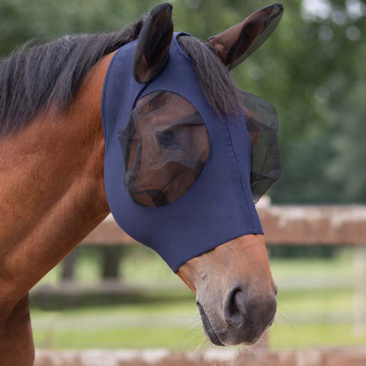 Fly Veil Super Bug Navy Blue in the group Fly Protection / Fly Masks & Nose Nets at Equinest (5344NA1nan_r)