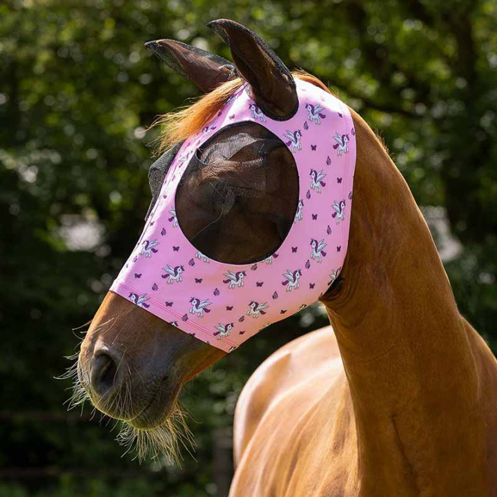 Fly Veil Super Bug Unicorn Pink in the group Fly Protection / Fly Masks & Nose Nets at Equinest (5344UNI1PI_r)