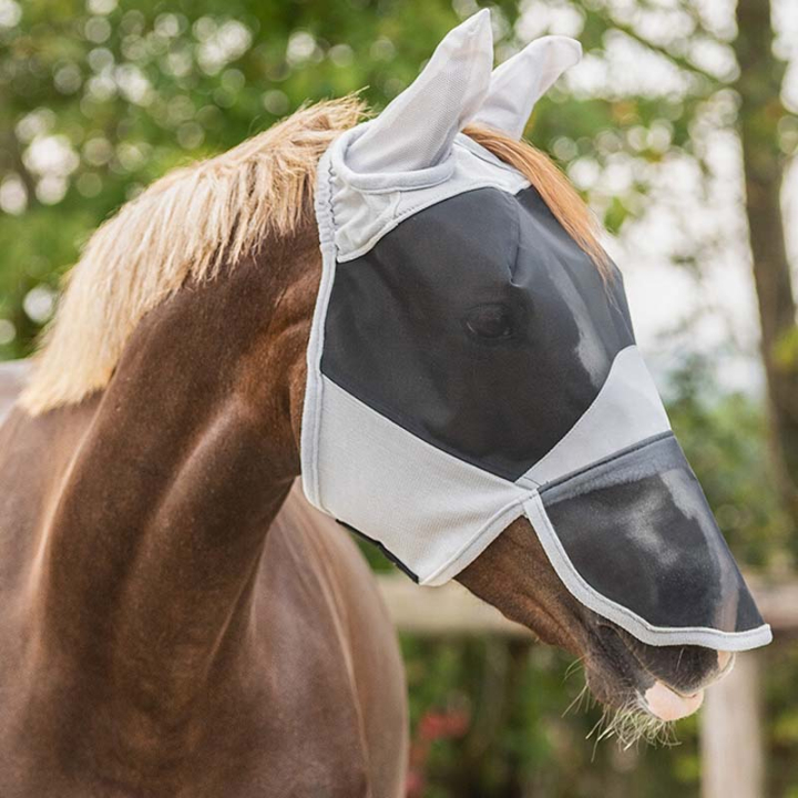 Fly Veil with Nose Solarie UV Grey in the group Fly Protection / Fly Masks & Nose Nets at Equinest (5345GS1GR_r)