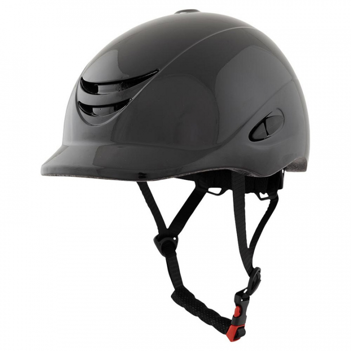 Riding Helmet Petite Shiny Children/Junior Black in the group Riding Equipment / Riding Helmets / Standard Visor Riding Helmets at Equinest (541040BA)