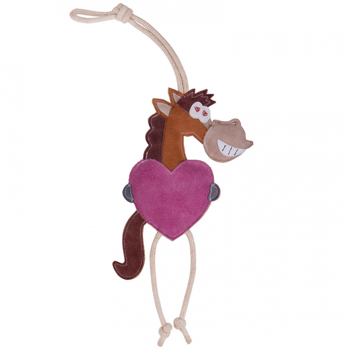 Horse Toy Valentine in Suede Brown/Pink in the group Holidays & Masquerade at Equinest (5421BRPI)