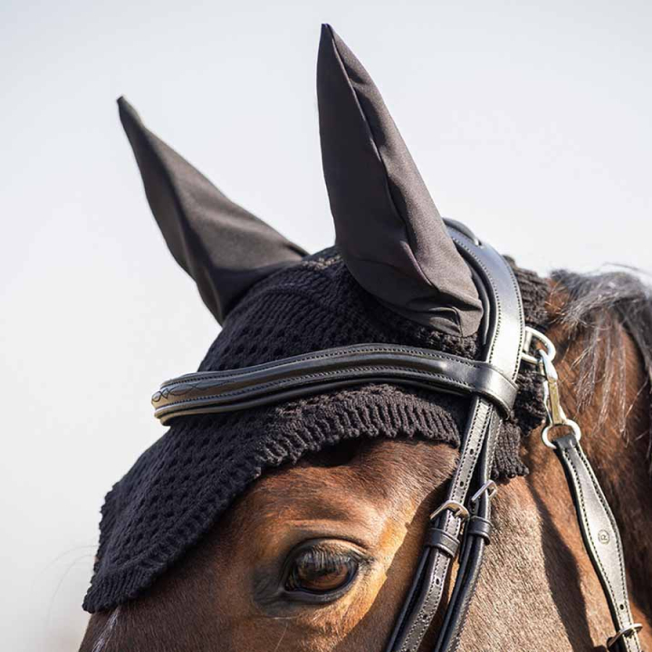 Ear Bonnet Salerno Black in the group Horse Tack / Bonnets at Equinest (5535ZW3BA_r)