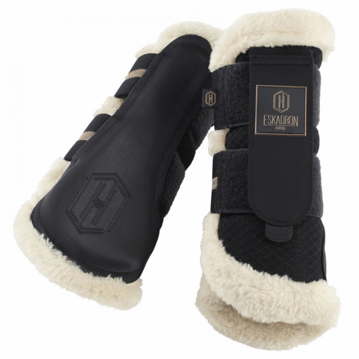 Brushing Boots Mesh Fauxfur Heritage Black in the group Horse Tack / Leg Protection / Tendon Boots at Equinest (555257663290BA_r)