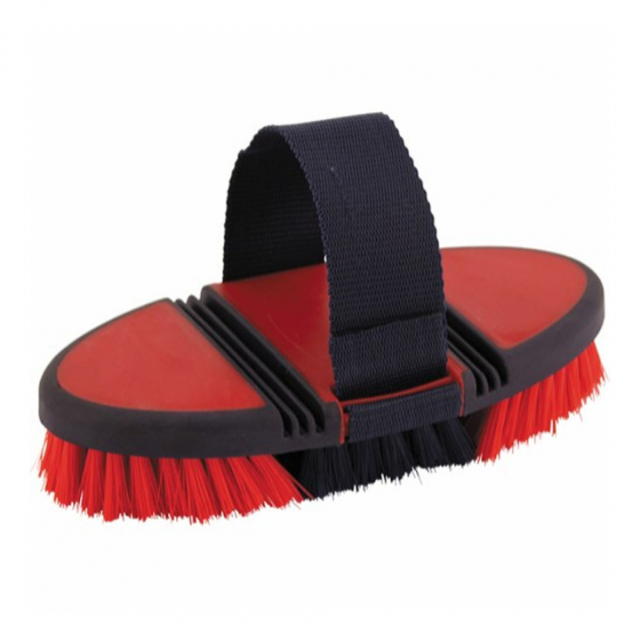 Grooming Brush SoftTouch HG Red/Navy in the group Grooming & Health Care / Horse Brushes / Body Brushes at Equinest (55900010RENA)